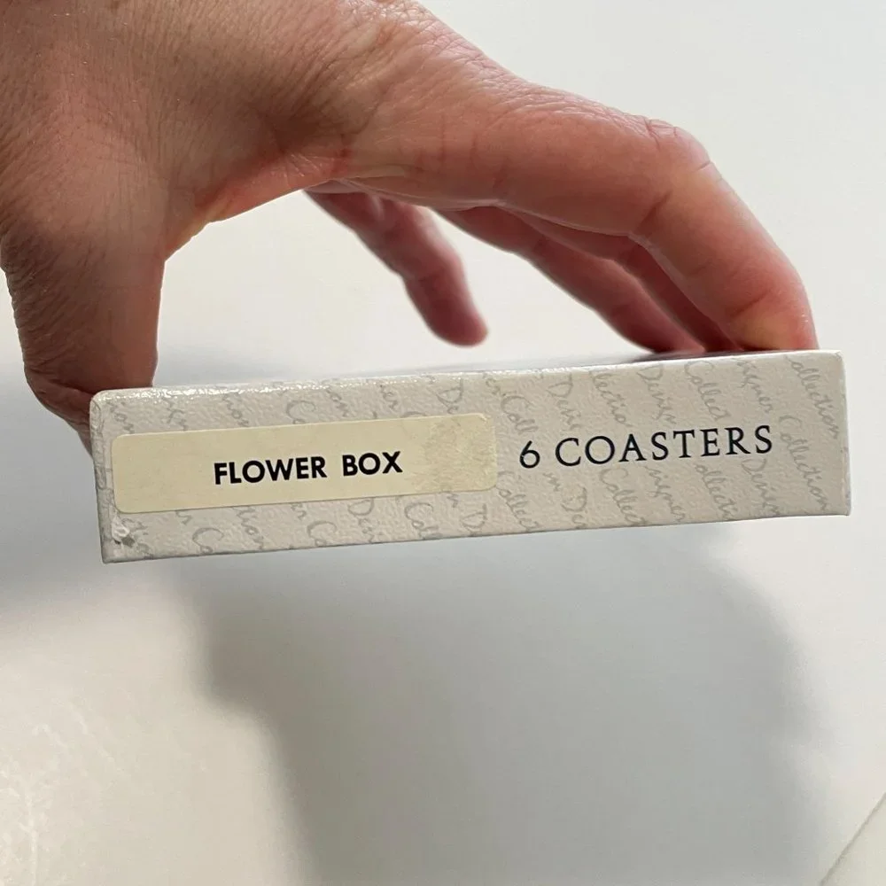 Vintage Jason Drink Coasters Flower Box Cork Backed Rectangle Set 6‎ New Zealand